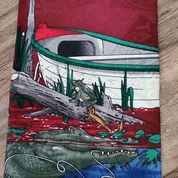 Tabasco | Fishing Alligator Hot Sauce Silk Tie - Picture 4 of 8